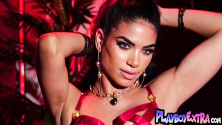 Nude latina teen pole dancer Lailah Kahlida introducing her flexible body