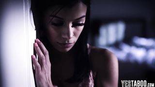 Big tits Latina teen stepdaughter lets desperate stepdad rail her