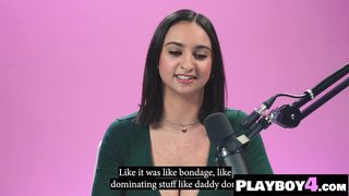 Big tits Colombian teen Hailey Rose masturbated for Playboy after interview