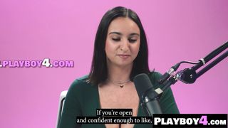 Big tits Colombian teen Hailey Rose masturbated for Playboy after interview