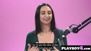 Big tits Colombian teen Hailey Rose masturbated for Playboy after interview