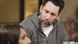 Big ass stepdaughter Aria Sloane wants a new pet so she have to earn it