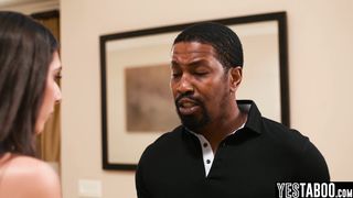 Big dick BBC stud rails his stepdads curvy petite Latina mistress