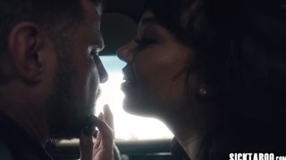 Night drive and hardcore threesome fucking with big tits MILF Little Puck