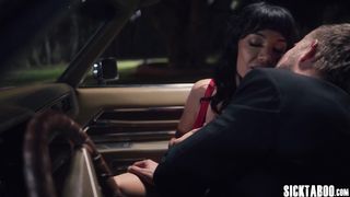 Night drive and hardcore threesome fucking with big tits MILF Little Puck