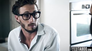 Big tits skinny Latina beauty silences a colleague by riding him