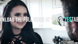 Big tits skinny Latina beauty silences a colleague by riding him