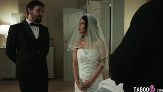 Newlywed latina bride confronted with very strange family ritual