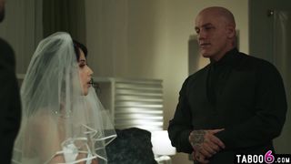 Newlywed latina bride confronted with very strange family ritual