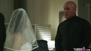 Newlywed latina bride confronted with very strange family ritual