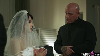 Newlywed latina bride confronted with very strange family ritual