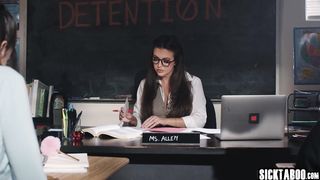 Sexy Latina student gets fucked in classroom in front of her kinky teacher