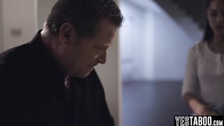 Busty petite Latina teen babysitter railed and knocked up by boss