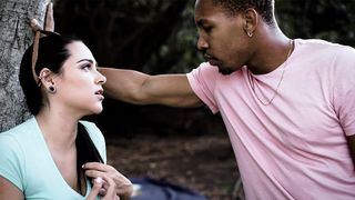 Homeless stalker watches hot Latina MILF get railed by a BBC stud