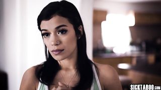 Petite Latina teen stepdaughter Savannah Sixx fucks her lonely stepdad