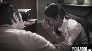 Depressed big boobs Latina teen student seduces a mature teacher