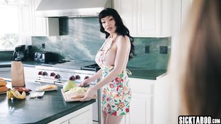 Big tits stepmom gets fucked by stepson after big ass MILF gave a blowjob