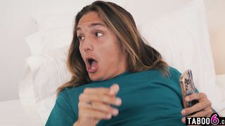 Stepson imagines his huge boobs latina MILF stepmom fully naked
