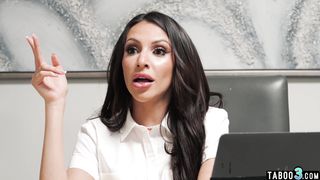 Lesbian latina teen Kylie Rocket eating an arab MILFs pussy to get a job