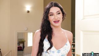 Latina tranny Andylynn Payne consoling herself on the neigbors big dick