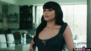 Housesitter latina teen Beca Barbie perved on by the home owner