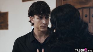 Widowed huge boobs stepmom desperately needs to produce an heir