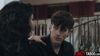 Kinky big tits Latina widow Little Puck rough pussy fucking after rimming