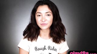 Petite sexy Latina beauty Jane Wilde masturbates with a vibrator