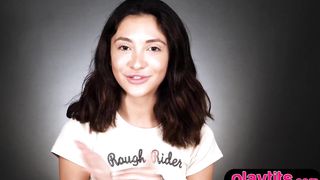 Petite sexy Latina beauty Jane Wilde masturbates with a vibrator