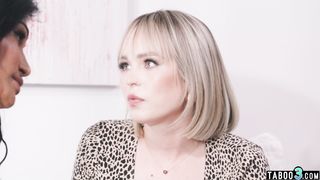 MILF Lilly Bell breaking her latina TS GF Victoria Grant creative block